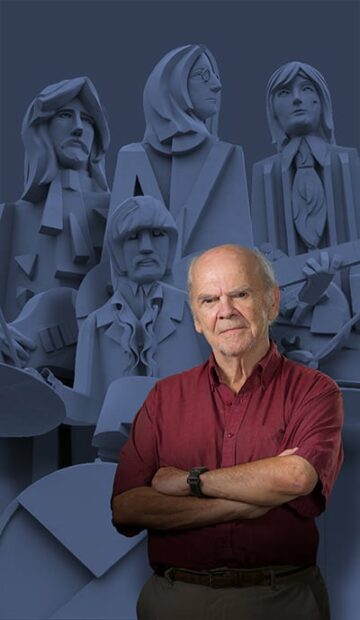A photograph of sculptor David Adickes. 