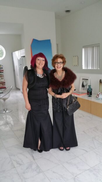 A photograph of artist Adela Andea and gallerist Anya Tish.