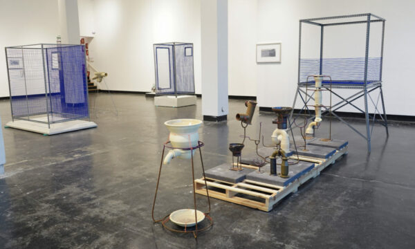 An installation image of an exhibition by Ariel Wood.