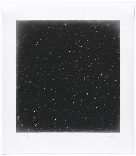 A mezzotint print depicting stars at night.