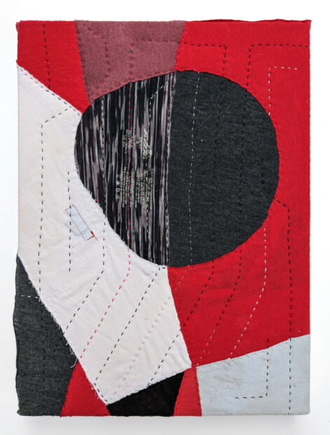 An abstract textile work by Gabriel Martinez.