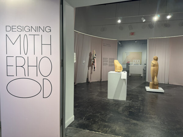 An installation image of the exhibition "Designing Motherhood" at the Houston Center for Contemporary Craft.