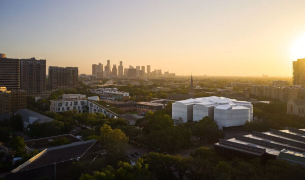 An aerial photograph of The Glassell School of Art campus.