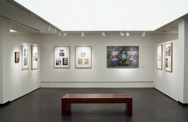 An installation image of the Art Galleries at Black Studies' Christian Green Gallery.