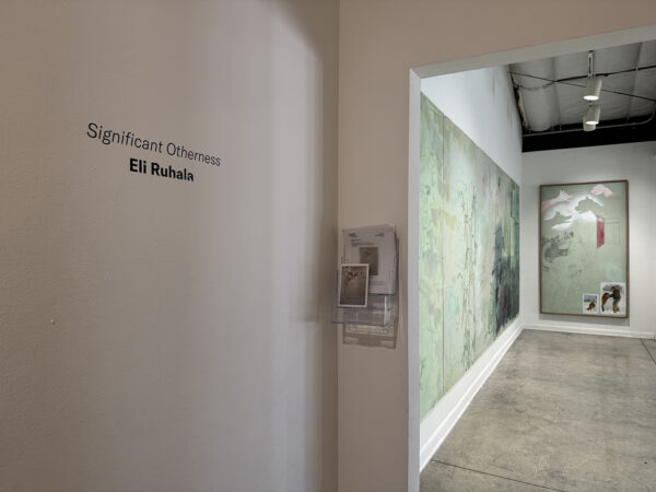 An installation image of works by Eli Ruhala.