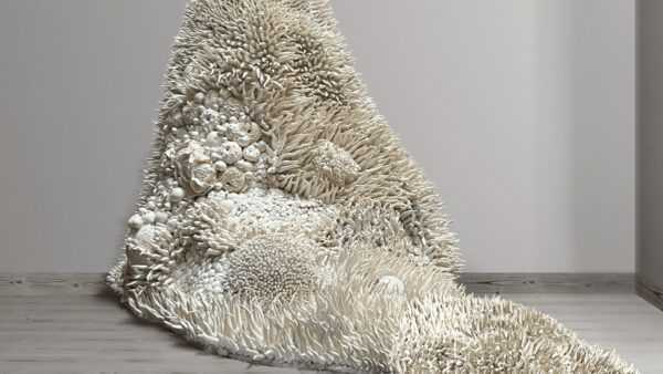 A photograph of an organic abstract sculpture by Saba Besier.