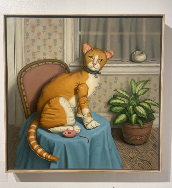Vera-Barnett_O-Tee A painting of a balloon shaped like a cat.